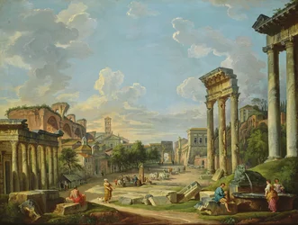 Blick auf Campo Vaccino in Rom, 1740